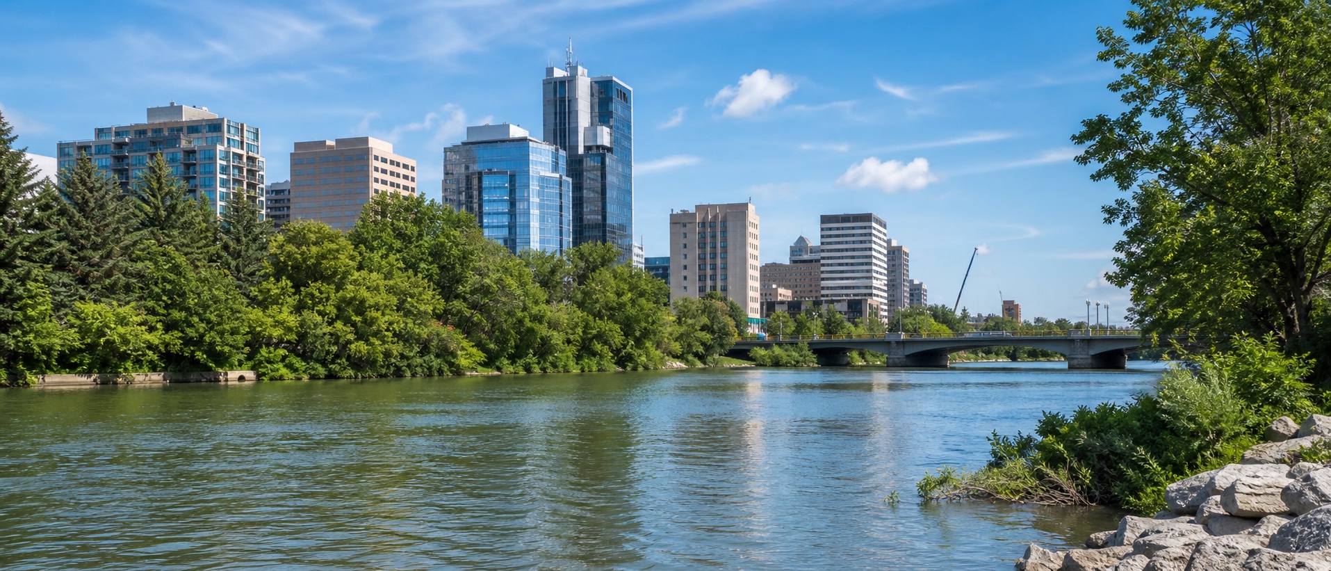 London Ontario skyline and Thames River for local bookkeeping services