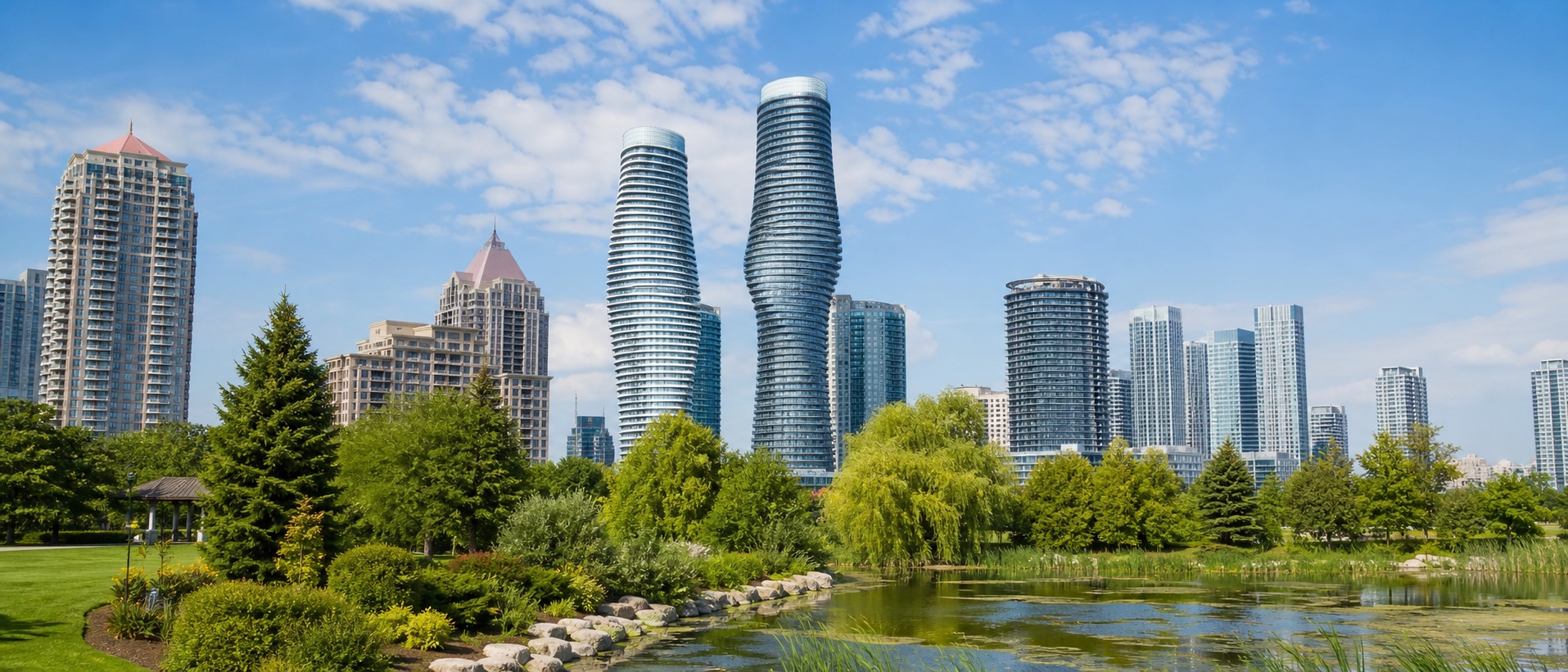 Mississauga skyline and city park for local bookkeeping services